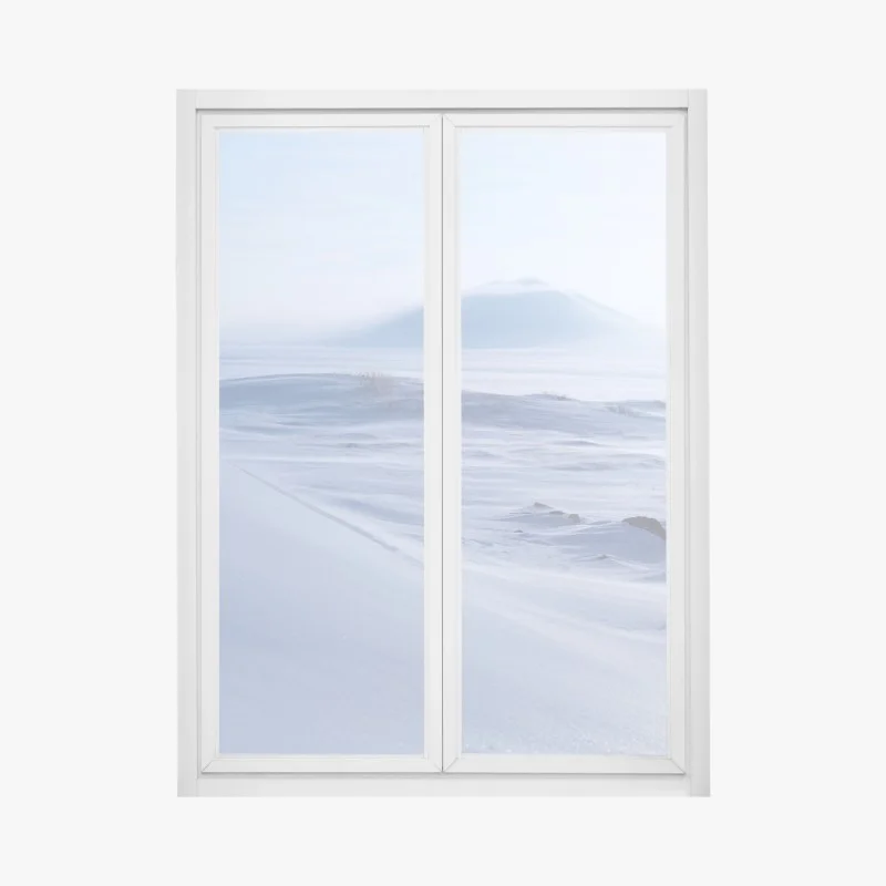 Adesivo per finestra panoramica artica silenziosa della tundra di Chukotka