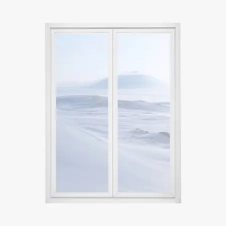 Adesivo per finestra panoramica artica silenziosa della tundra di Chukotka • Wallissimo®