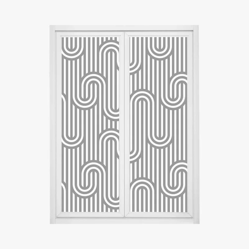 Adesivo per finestra effetto ottico a righe ondulate