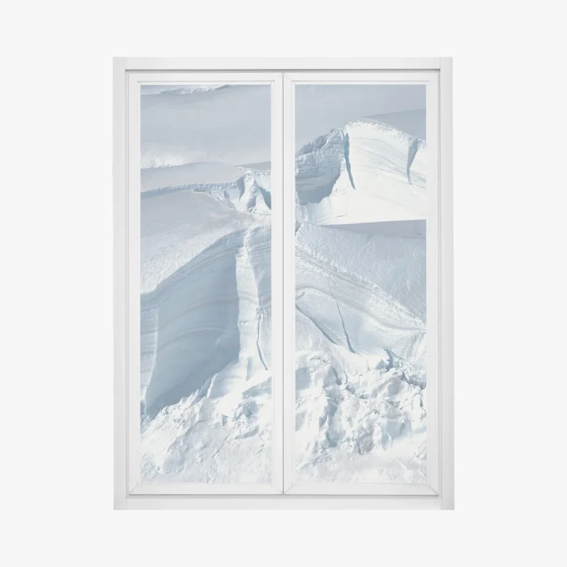 Adesivo per finestra architettura del ghiaccio artico