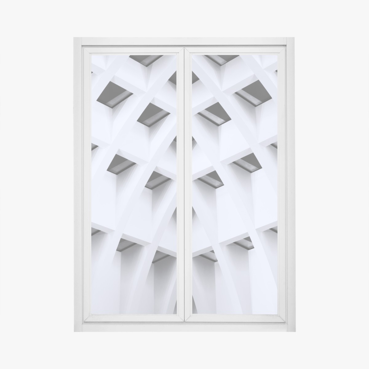 Adesivo per finestra trama di archi geometrici • Wallissimo®