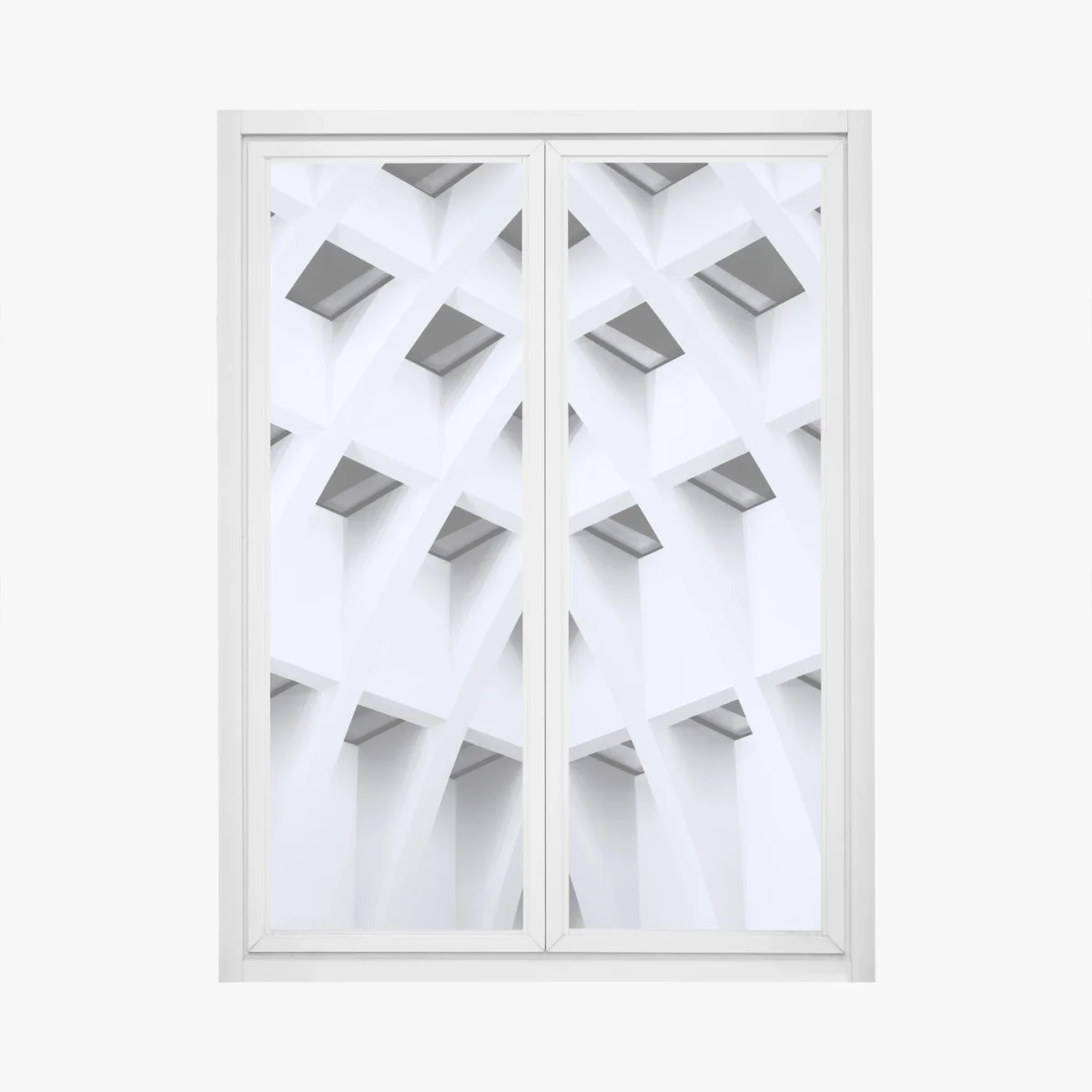 Adesivo per finestra trama di archi geometrici • Wallissimo® Adesivo per finestra trama di archi geometrici • Wallissimo®