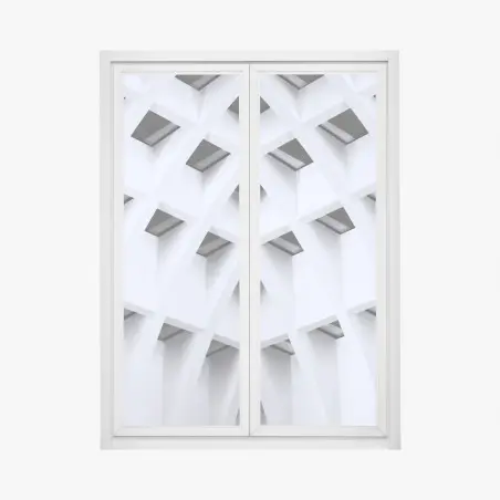 Adesivo per finestra trama di archi geometrici • Wallissimo®