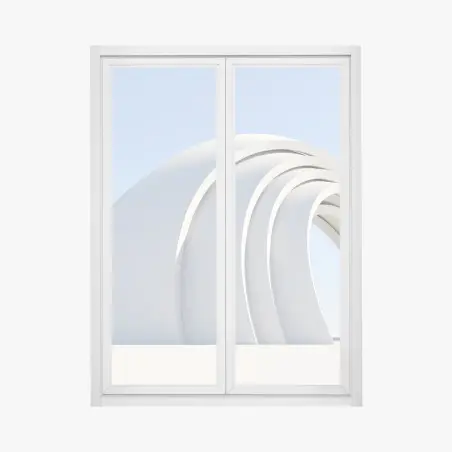 Adesivo per finestra arco moderno minimalista su sfondo azzurro • Wallissimo®