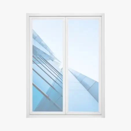 Adesivo per finestra prospettiva architettonica moderna in vetro • Wallissimo®