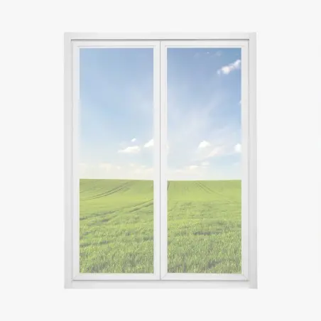 Adesivo per finestra panorama primaverile campo di grano verde • Wallissimo®