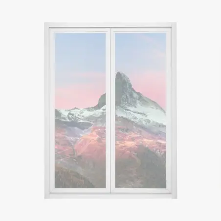 Adesivo per finestra tramonto autunnale sul Cervino • Wallissimo®