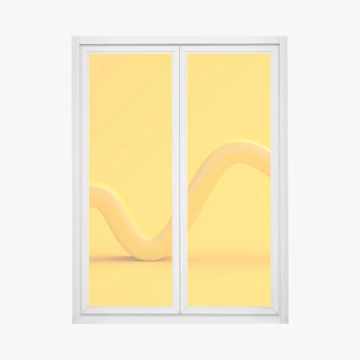 Adesivo per finestra movimento ondulato in giallo • Wallissimo® Adesivo per finestra movimento ondulato in giallo • Wallissimo®