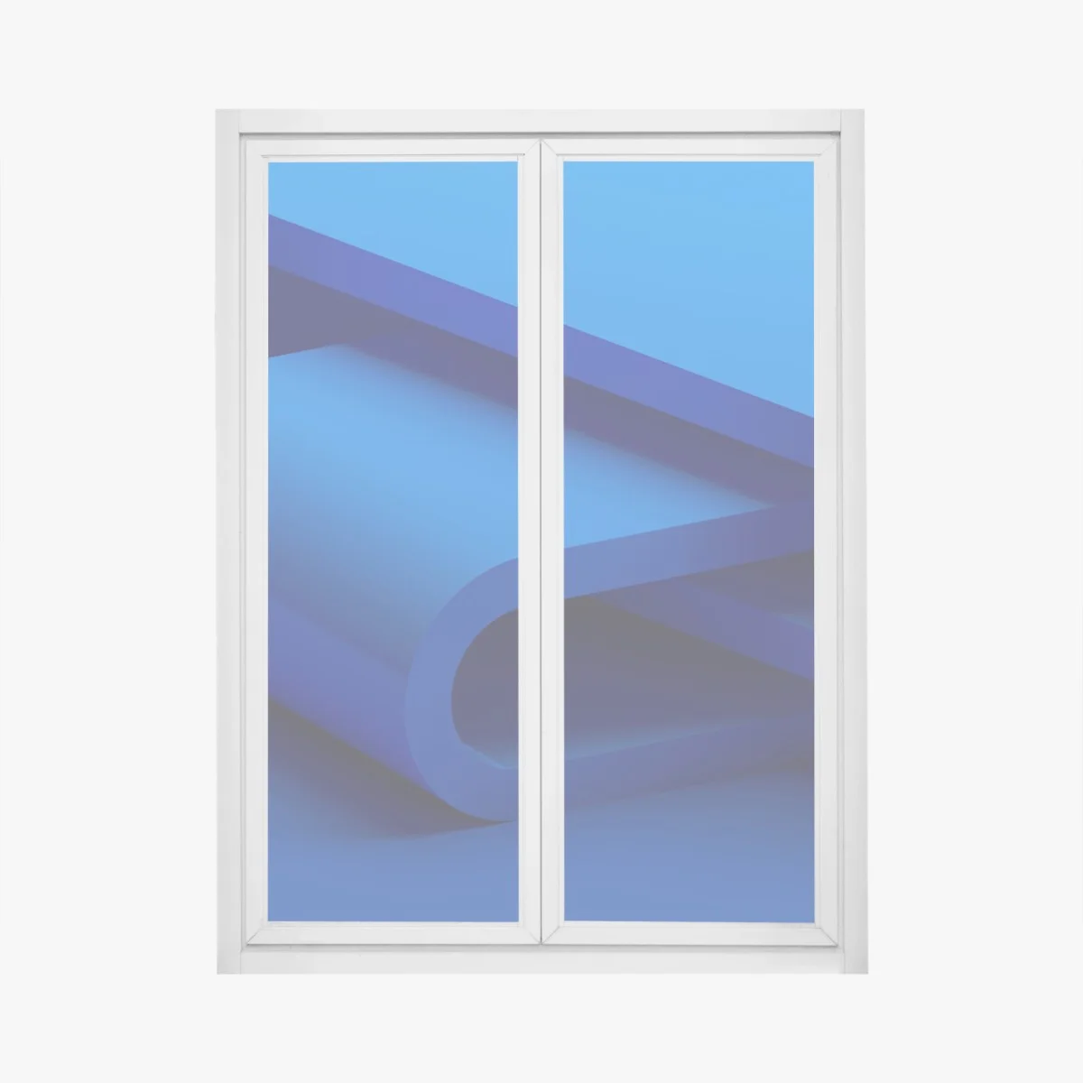 Adesivo per finestra curve geometriche blu • Wallissimo® Adesivo per finestra curve geometriche blu • Wallissimo®