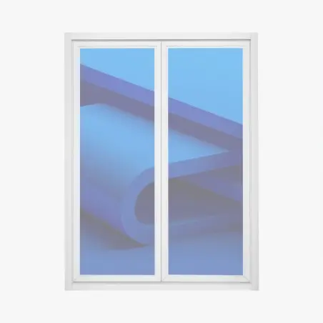 Adesivo per finestra curve geometriche blu • Wallissimo®