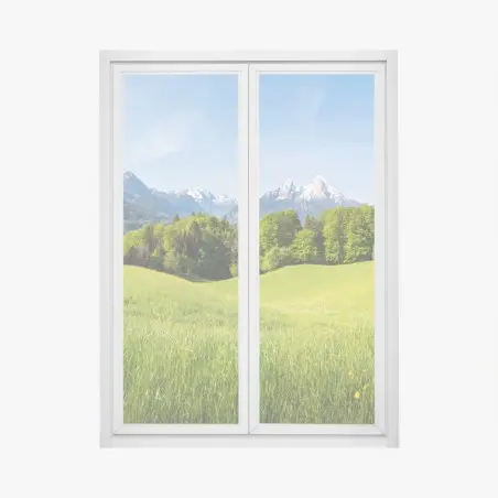 Adesivo per finestra panorama montano primaverile • Wallissimo®