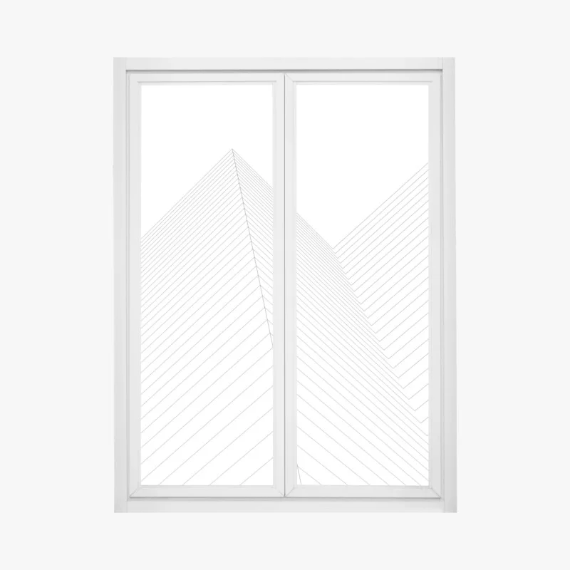 Adesivo per finestra geometria prospettica: linee architettoniche