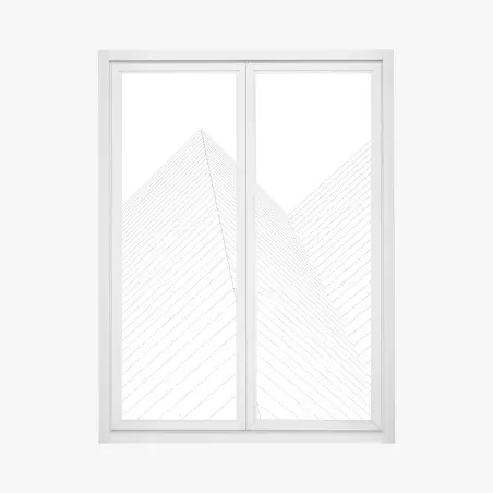 Adesivo per finestra geometria prospettica: linee architettoniche • Wallissimo®