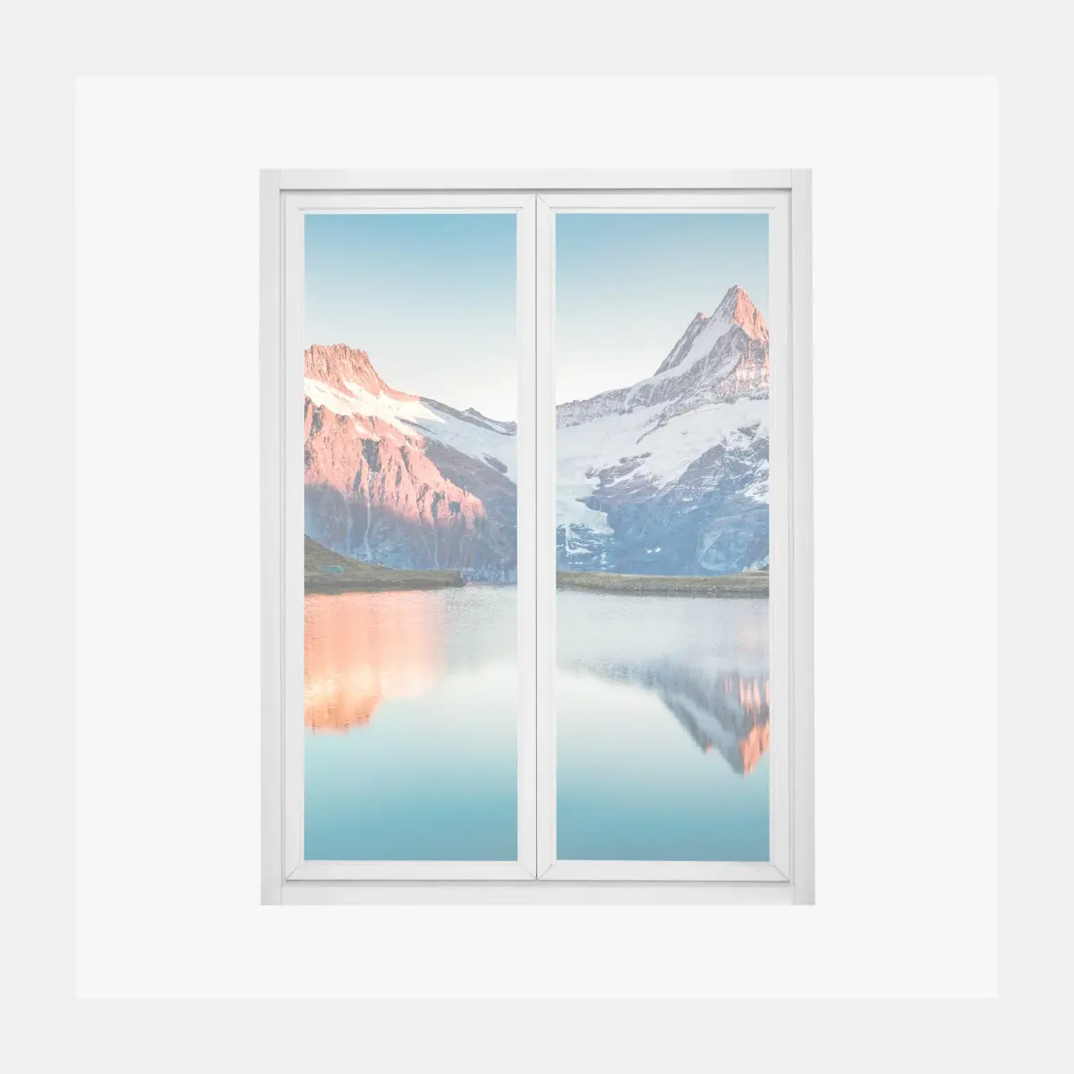 Adesivo per finestra tramonto alpino sul Bachalpsee • Wallissimo®