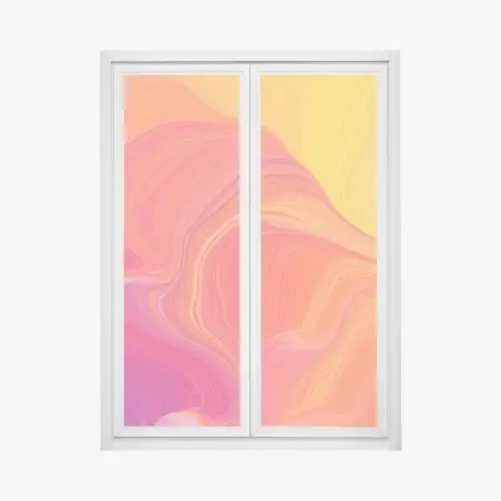 Adesivo per finestra danza di colori caldi • Wallissimo®