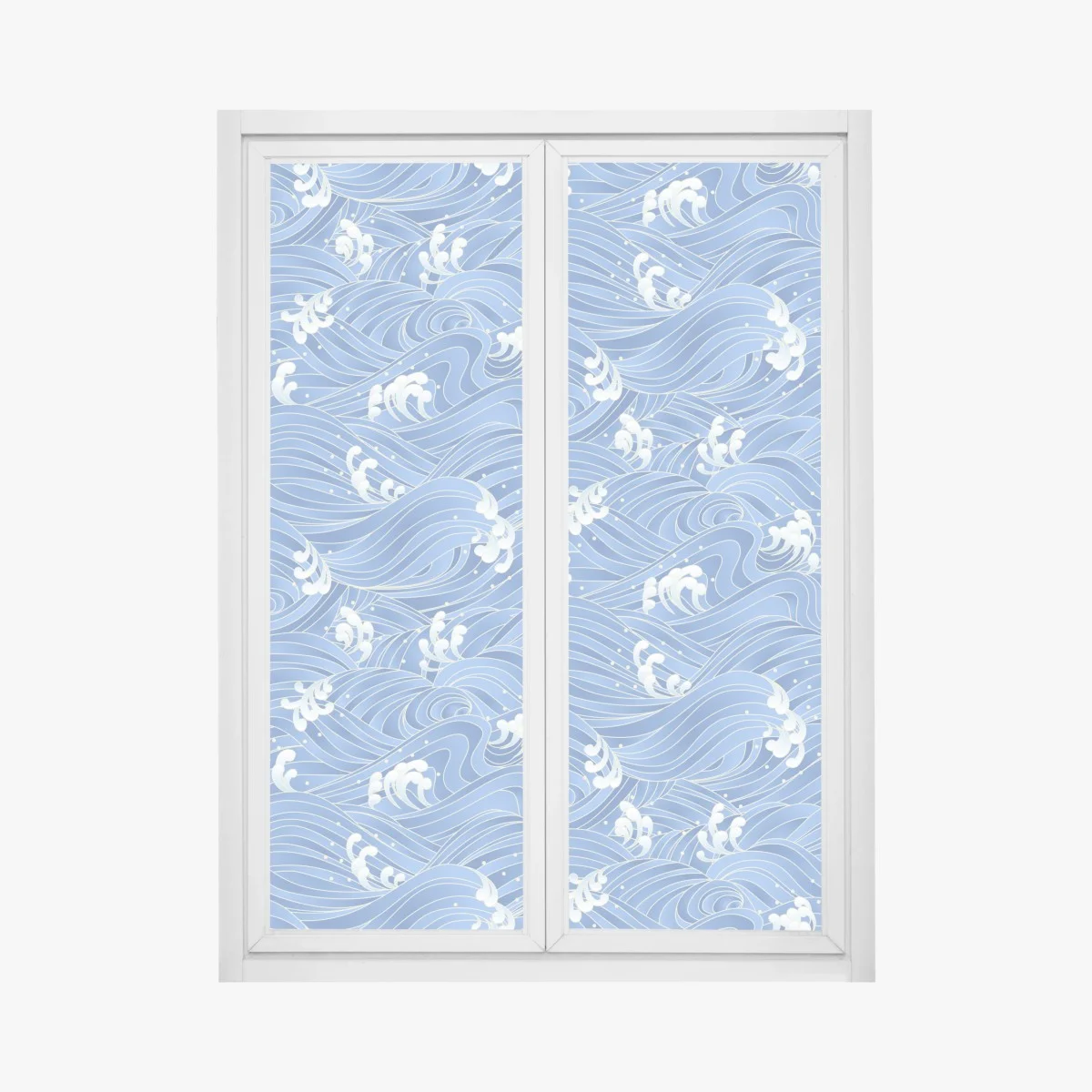 Adesivo per finestra motivo di onde giapponesi stilizzate • Wallissimo® Adesivo per finestra motivo di onde giapponesi stilizzate • Wallissimo®