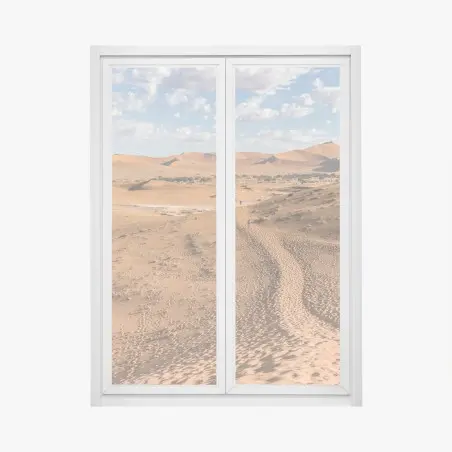Adesivo per finestra dune dorate all'orizzonte • Wallissimo®