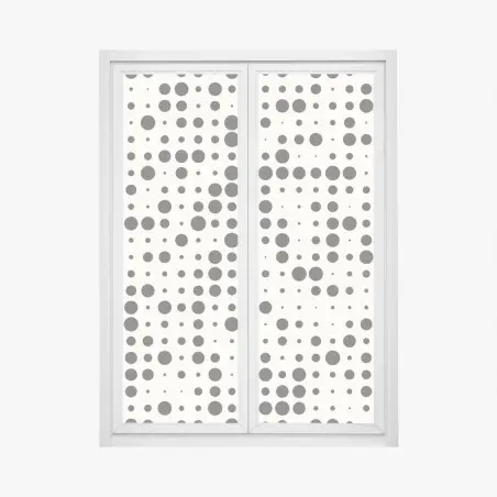 Adesivo per finestra motivo a pois effetto semitono in bianco e nero • Wallissimo®
