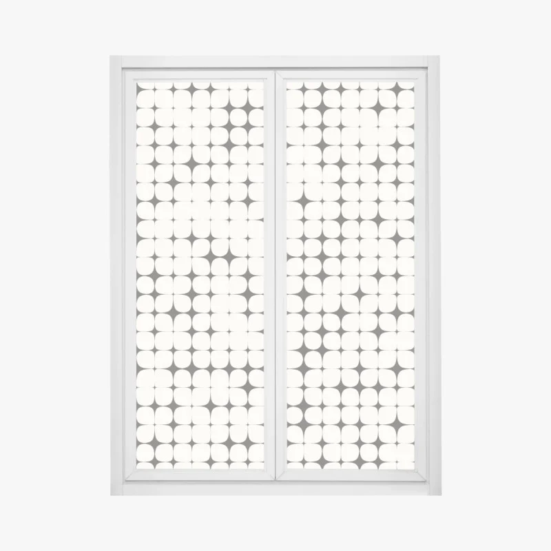 Adesivo per finestra motivo geometrico ottico monocromatico