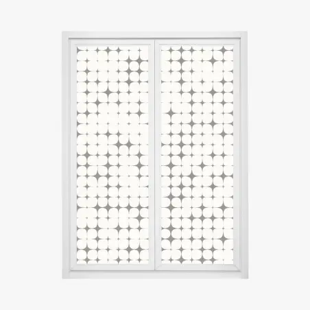 Adesivo per finestra motivo geometrico ottico monocromatico • Wallissimo®