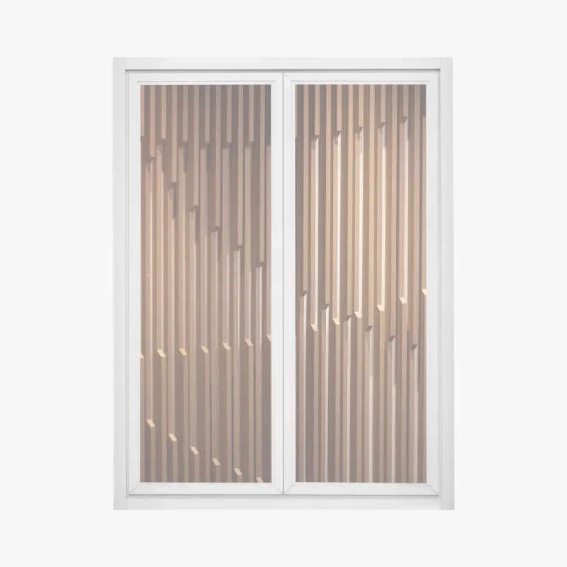 Adesivo per finestra motivo a doghe di legno per pareti