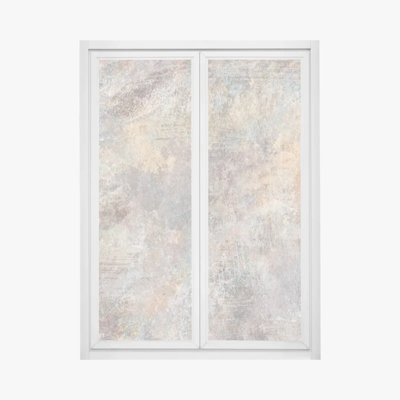 Adesivo per finestra texture astratta patinata in tonalità terra