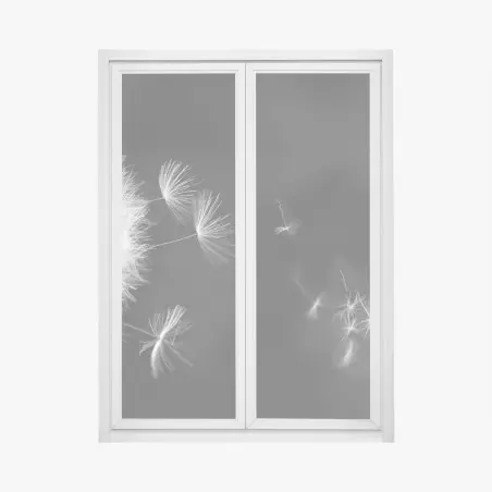 Adesivo per finestra soffione al vento, eleganza minimalista • Wallissimo®