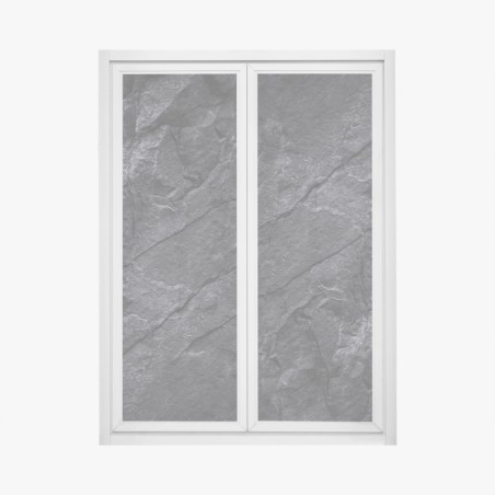 Adesivo per finestra texture rocciosa scura minimalista • Wallissimo®
