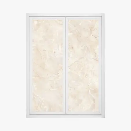 Adesivo per finestra texture marmo beige elegante • Wallissimo®