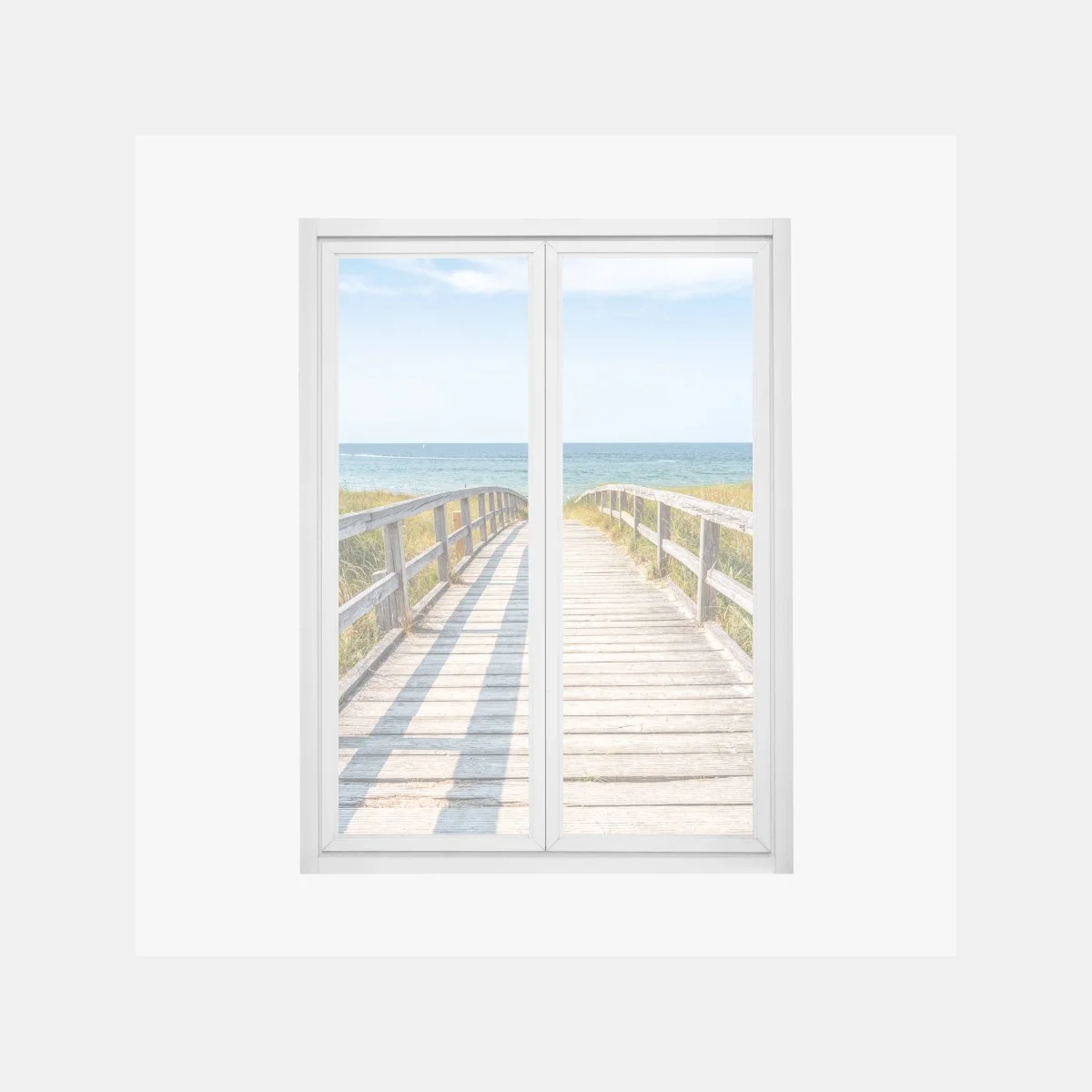 Adesivo per finestra passerella verso il mare • Wallissimo® Adesivo per finestra passerella verso il mare • Wallissimo®