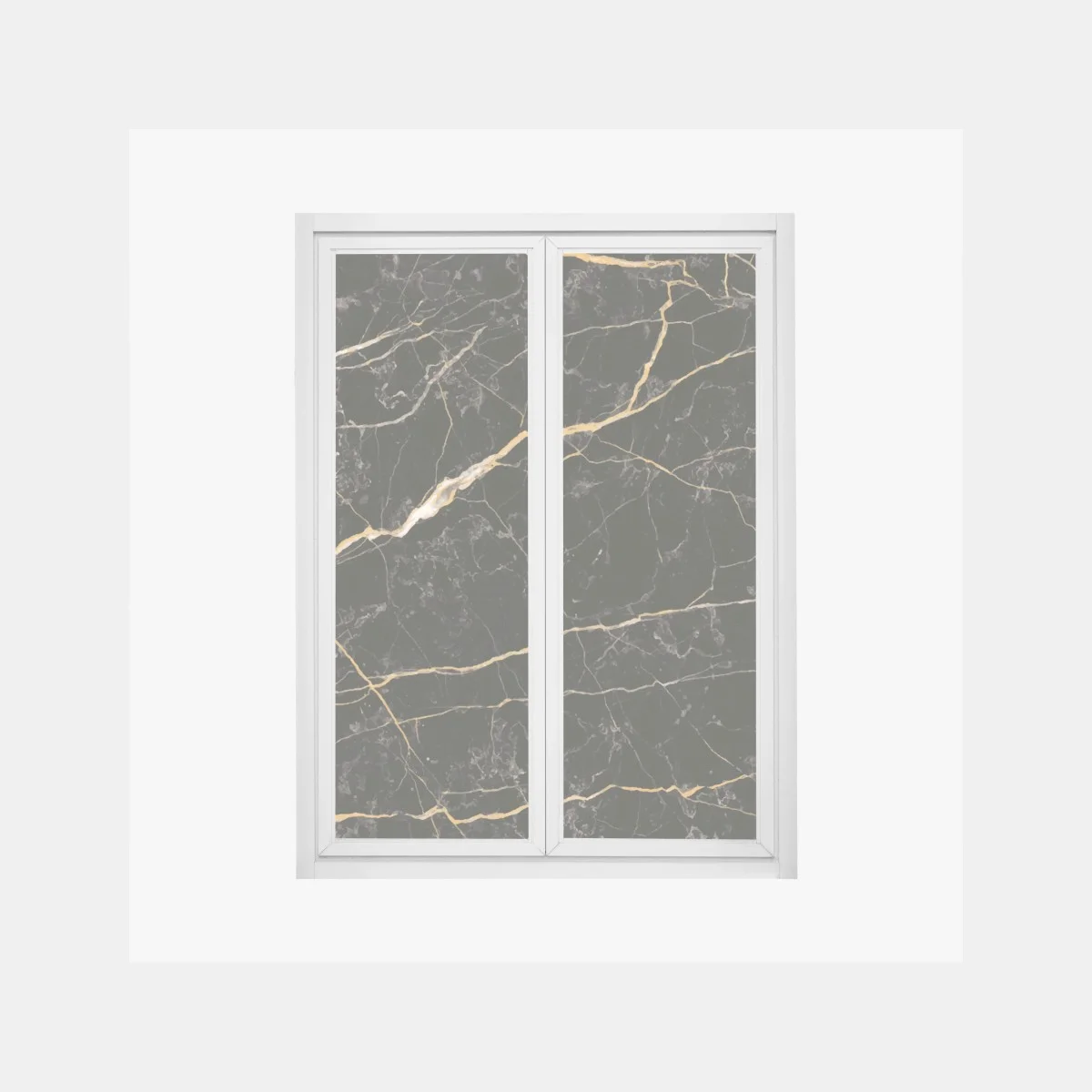 Adesivo per finestra marmo nero con venature dorate • Wallissimo® Adesivo per finestra marmo nero con venature dorate • Wallissimo®