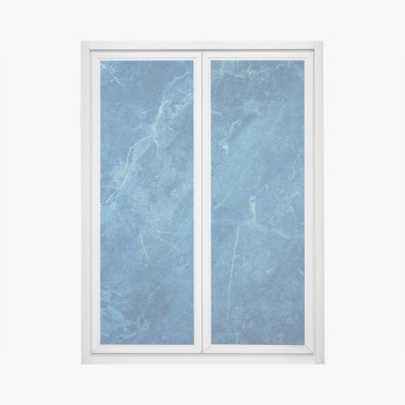 Adesivo per finestra marmo blu profondo con venature sottili • Wallissimo®