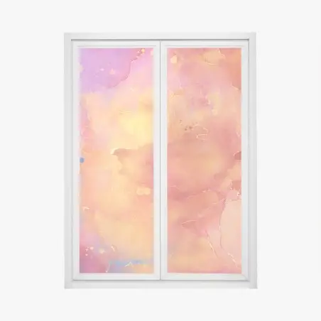 Adesivo per finestra esplosione di colori astratti • Wallissimo®