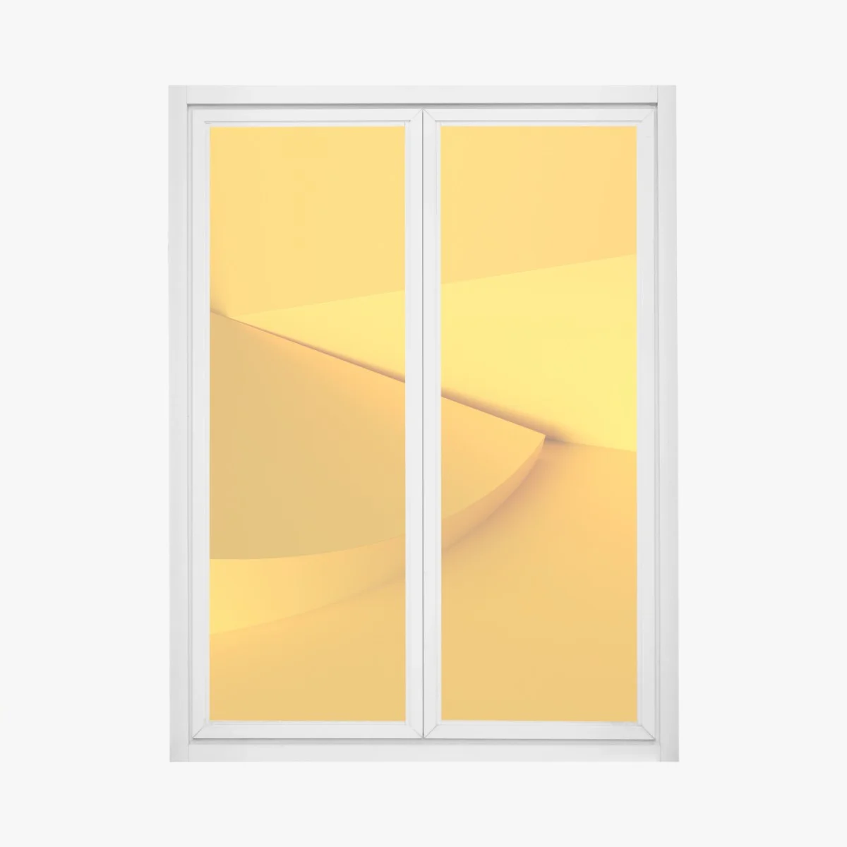 Adesivo per finestra composizione geometrica gialla minimalista • Wallissimo® Adesivo per finestra composizione geometrica gialla minimalista • Wallissimo®
