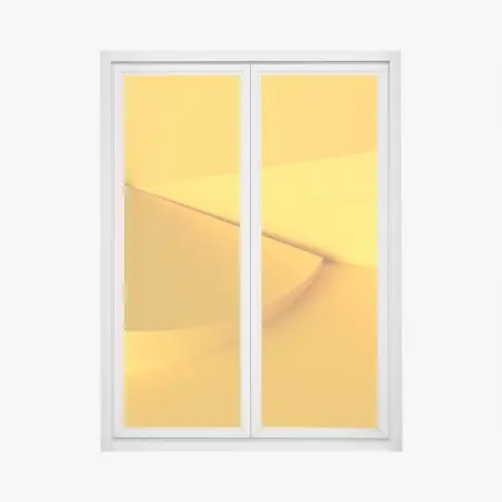 Adesivo per finestra composizione geometrica gialla minimalista • Wallissimo®