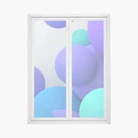 Adesivo per finestra composizione di sfere colorate in 3d • Wallissimo®