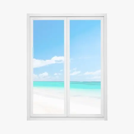 Adesivo per finestra panorama tropicale di Punta Cana • Wallissimo®