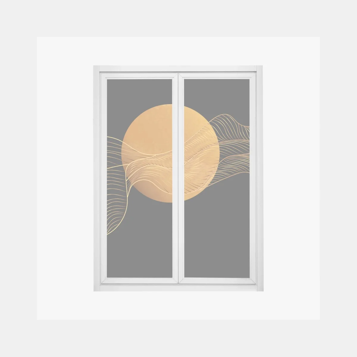 Adesivo per finestra eleganza dorata su sfondo nero • Wallissimo® Adesivo per finestra eleganza dorata su sfondo nero • Wallissimo®