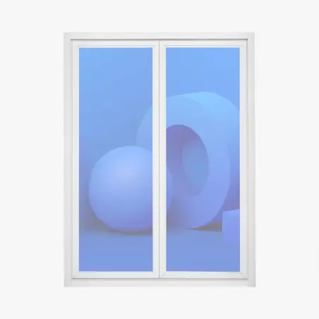 Adesivo per finestra composizione geometrica blu minimalista • Wallissimo®