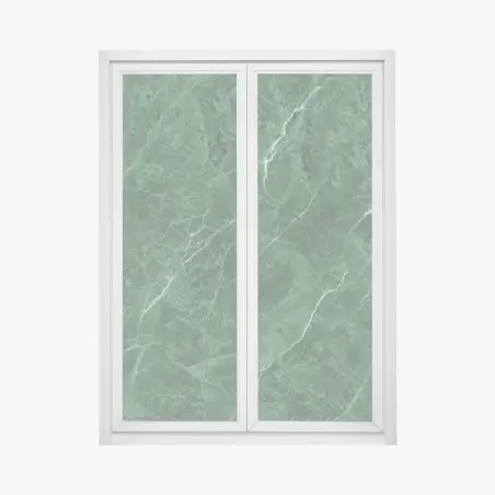 Adesivo per finestra marmo verde venato elegante • Wallissimo®