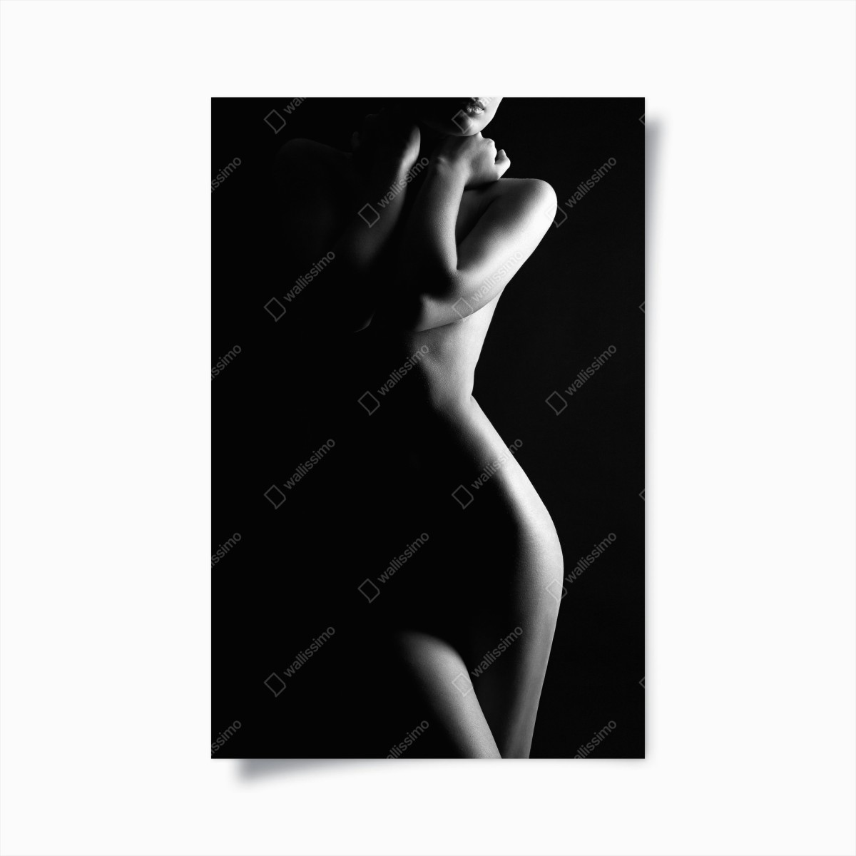 Poster sagoma femminile in controluce • Wallissimo®