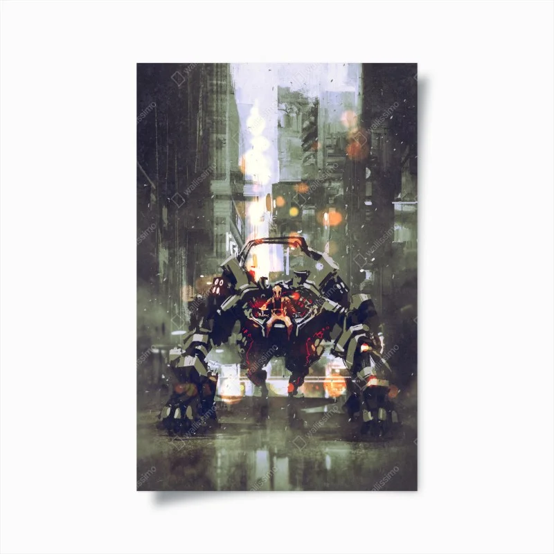 Poster colosso meccanico urbano