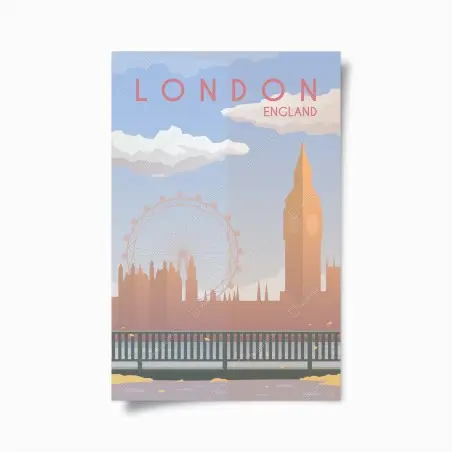 Poster skyline di Londra al tramonto • Wallissimo®