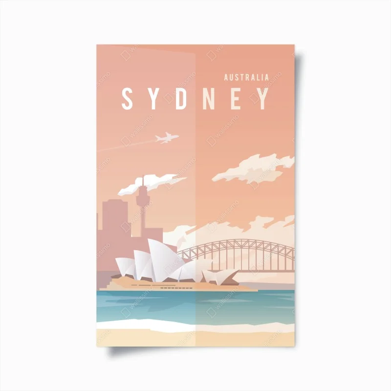 Poster tramonto minimalista a Sydney