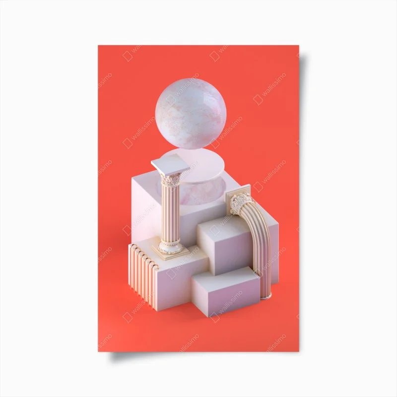 Poster composizione scultorea marmorea