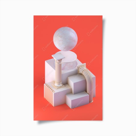 Poster composizione scultorea marmorea • Wallissimo®