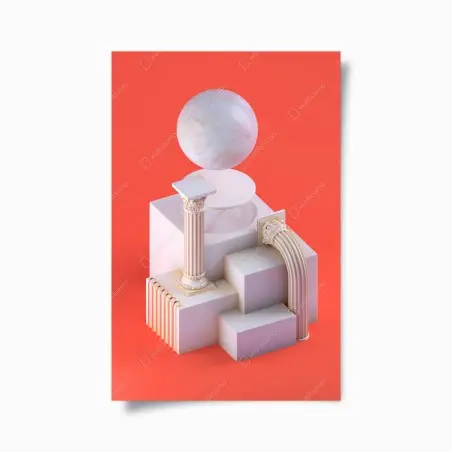 Poster composizione scultorea marmorea • Wallissimo®