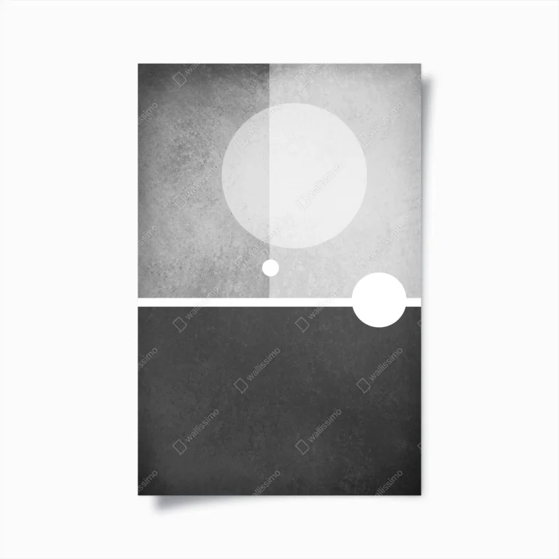 Poster composizione geometrica in bianco e nero