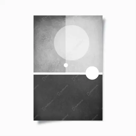 Poster composizione geometrica in bianco e nero • Wallissimo®