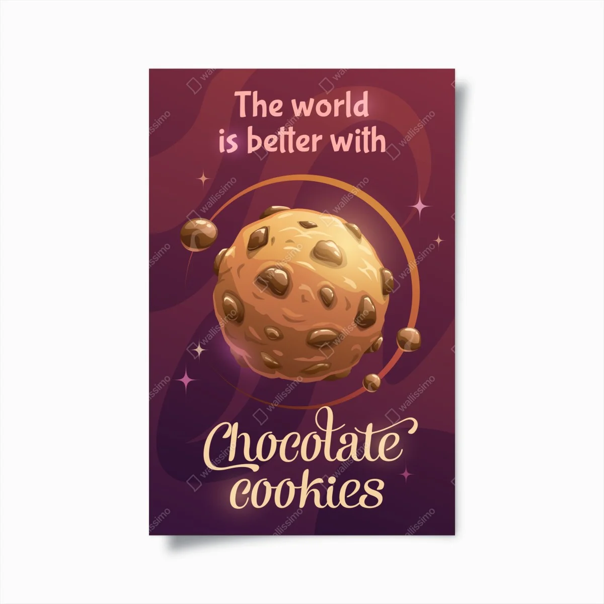 Poster biscotti al cioccolato nello spazio • Wallissimo® Poster biscotti al cioccolato nello spazio • Wallissimo®